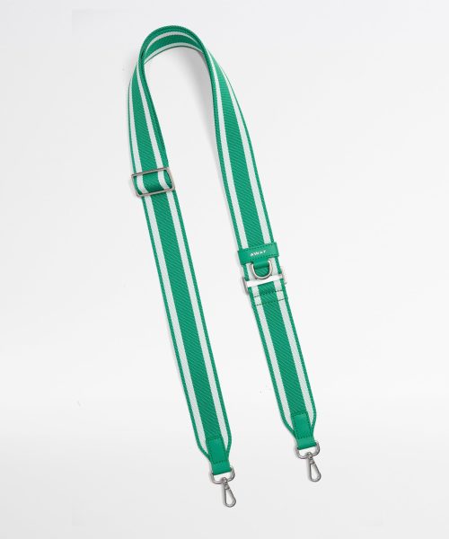 Crossbody Strap in Green Stripe