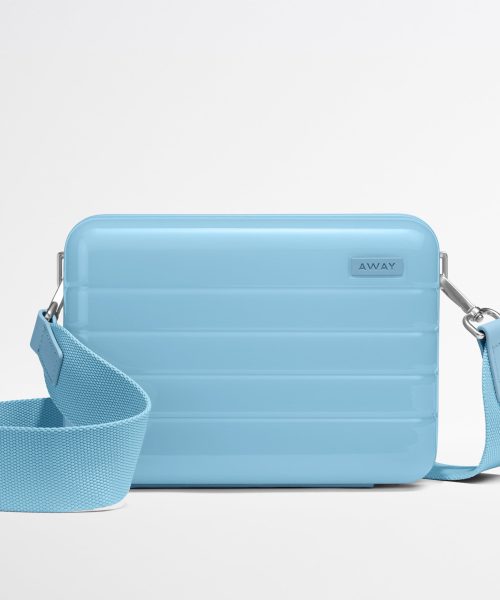 The Mini Crossbody in Glazed Opal Blue