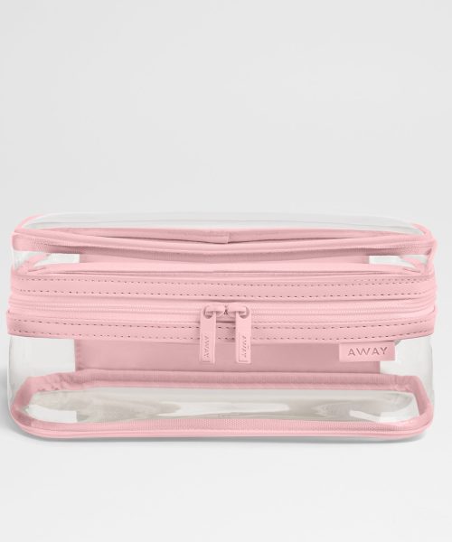 Clear Toiletry Bag in Blush Pink