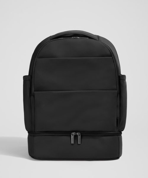 The Double Diaper Backpack in Jet Black