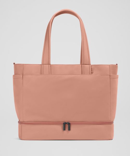 The Double Diaper Tote in Clay Pink