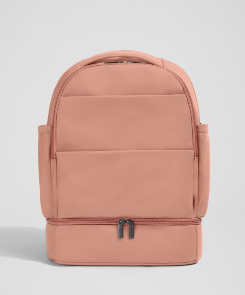 The Double Diaper Backpack in Clay Pink